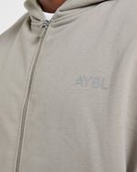 Craft Oversized Zip Up Hoodie - Misty