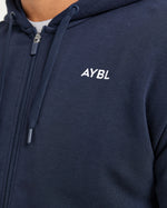 Essential Lightweight Zip Up Hoodie - Navy