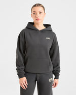 AYBL Sports Club Oversized Hoodie - Charcoal/Jaune