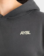 AYBL Sports Club Oversized Hoodie - Charcoal/Jaune