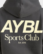 AYBL Sports Club Oversized Hoodie - Charcoal/Jaune