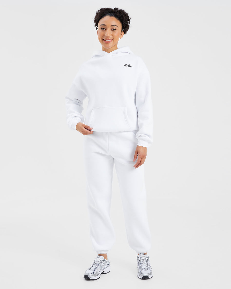AYBL Sports Club Oversized Joggers - Blanc
