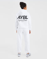AYBL Sports Club Oversized Joggers - Blanc