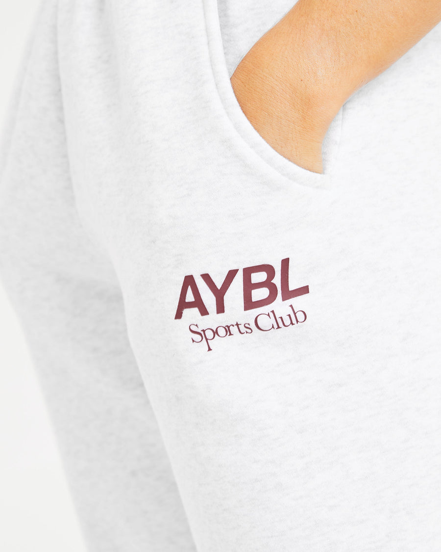 AYBL Sports Club Oversized Joggers - Gris Marl/Burgundy