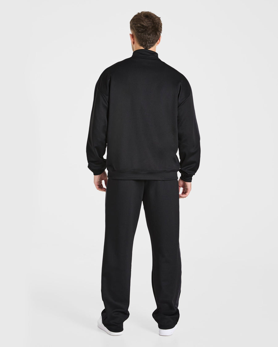 Classic Track 1/4 Zip Pullover - Noir/Charcoal