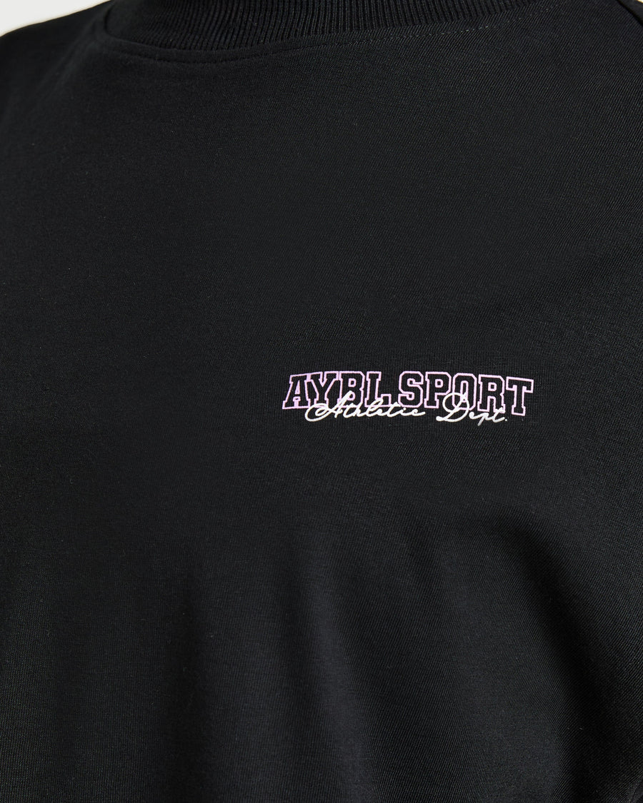 Varsity Dept. Oversized T Shirt - Noir/Lilac