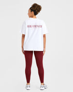 AYBL Strength Studio Oversized T Shirt - Blanc