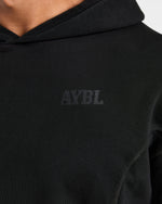 Lift Club Distressed Hoodie - Noir/Charcoal