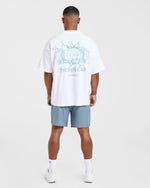 AYBL Strength Club Oversized T Shirt - Blanc/Bleu