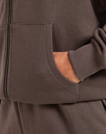 Lifestyle Oversized Zip Up Hoodie - Umber Marron