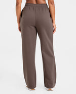 Lifestyle Oversized Straight Leg Joggers - Umber Marron