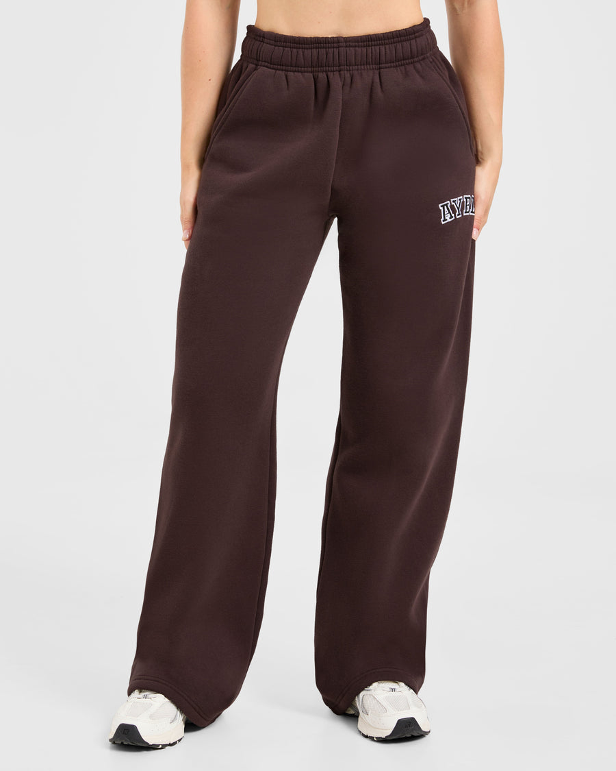 Varsity 2.0 Oversized Straight Leg Joggers - Cocoa Brun