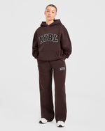 Varsity 2.0 Oversized Straight Leg Joggers - Cocoa Brun