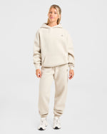 Retro Athletics Oversized Joggers - Sand