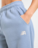 Retro Athletics Oversized Joggers - Vintage Bleu