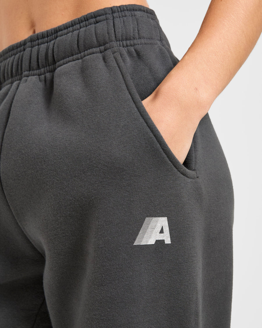 Retro Athletics Oversized Joggers - Charcoal