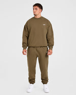 Essential Oversized Sweater - Olive Vert