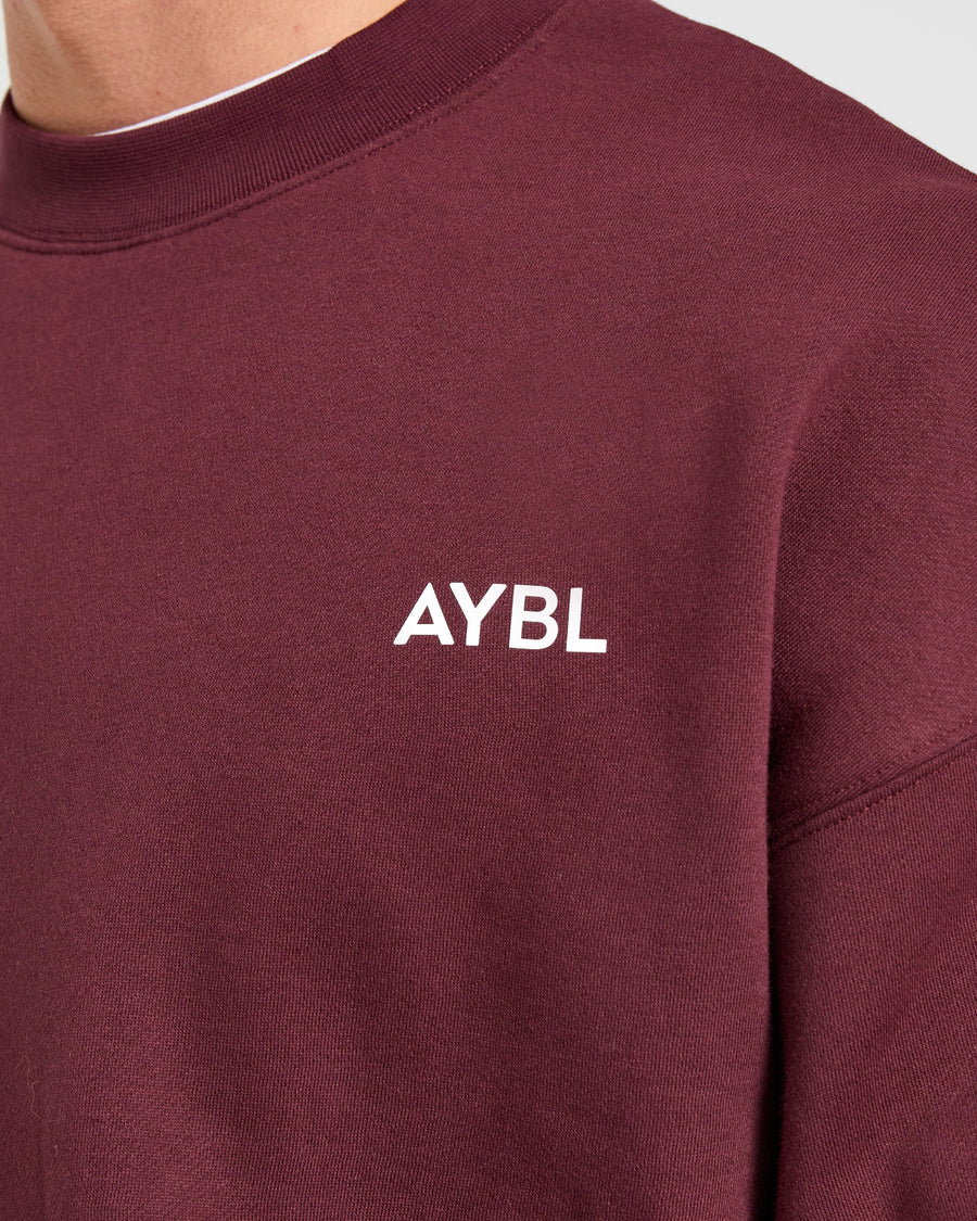 Essential Oversized Sweater - Burgundy Rouge
