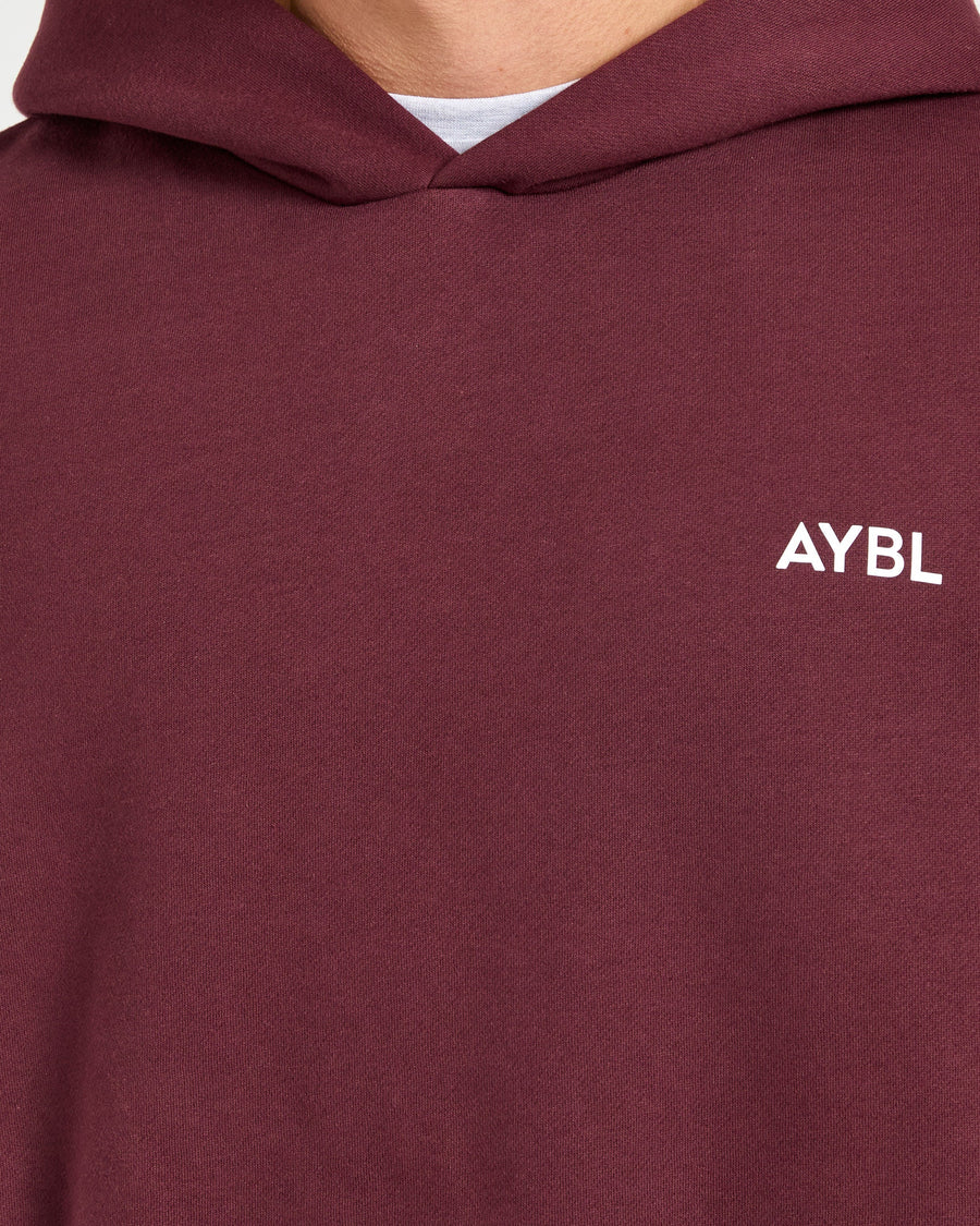 Essential Oversized Hoodie - Burgundy Rouge