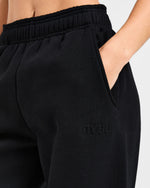 Classic Plush Oversized Straight Leg Joggers - Noir