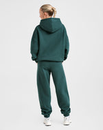 Classic Plush Oversized Joggers - Pine Vert