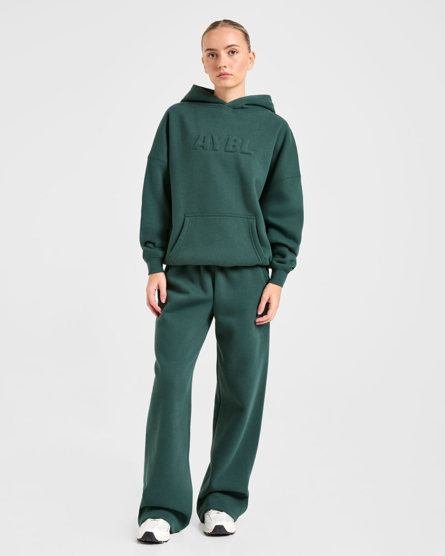 Classic Plush Oversized Hoodie - Pine Vert