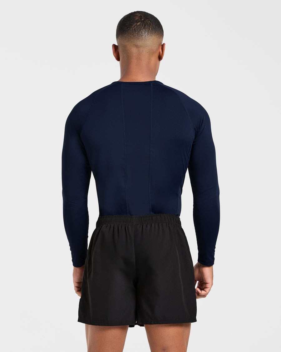 Compression Long Sleeve T Shirt - Navy