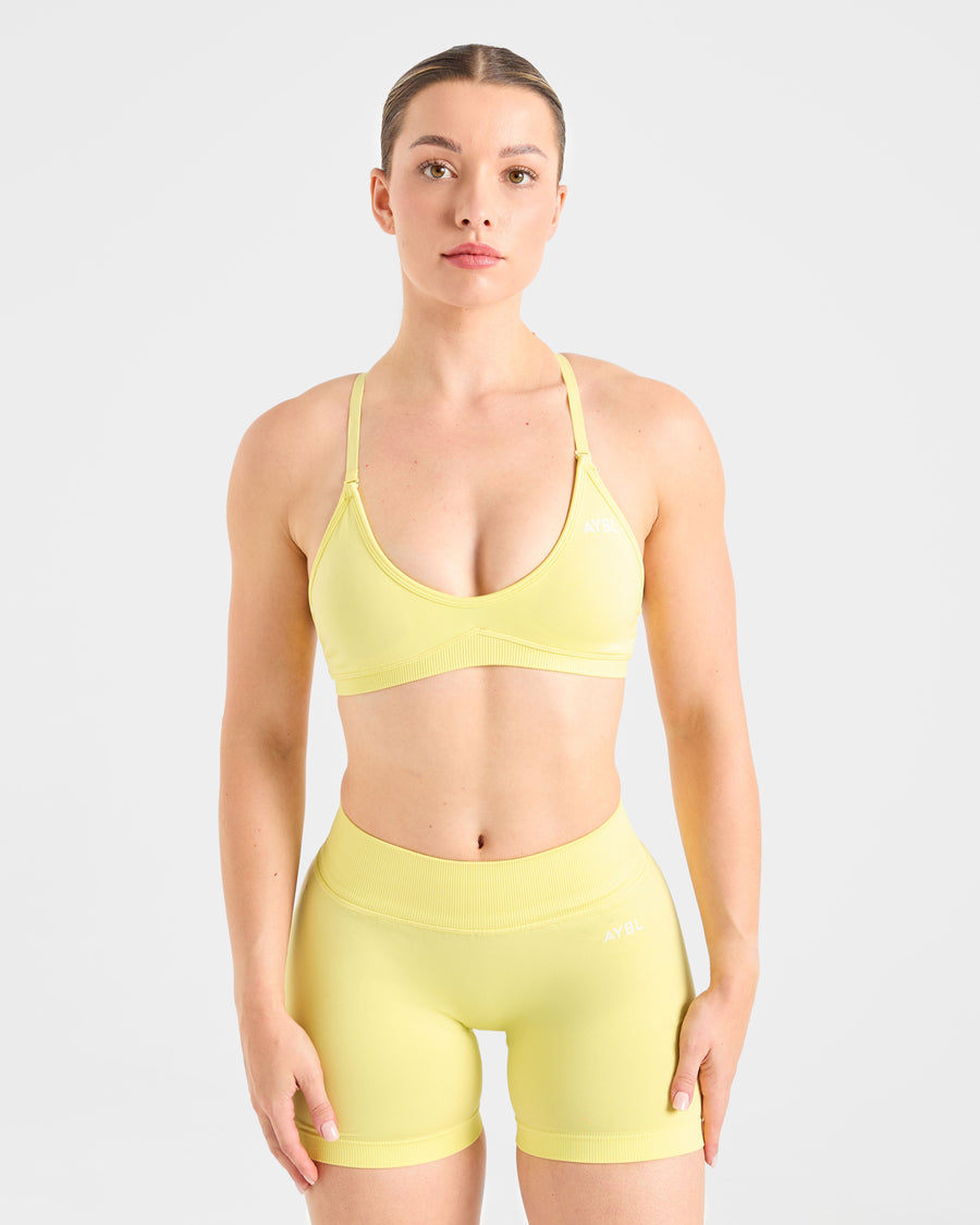 Adapt Seamless Strappy Sports Bra - Spring Jaune