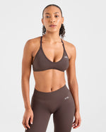 Adapt Seamless Strappy Sports Bra - Marron