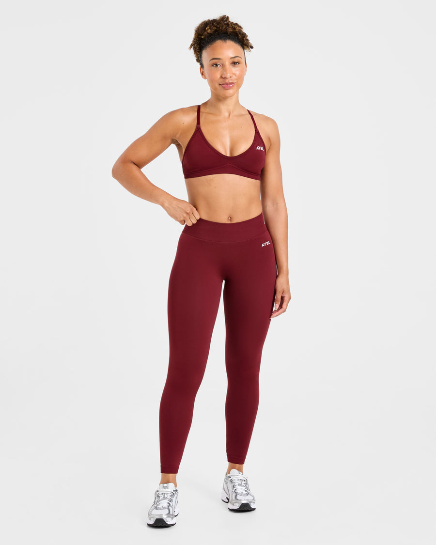 Adapt Seamless Strappy Sports Bra - Autumn Rouge