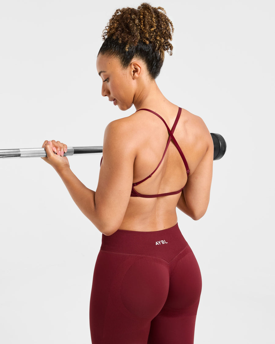 Adapt Seamless Strappy Sports Bra - Autumn Rouge