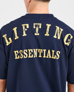 Lifting Essentials Oversized T Shirt - Navy/Jaune