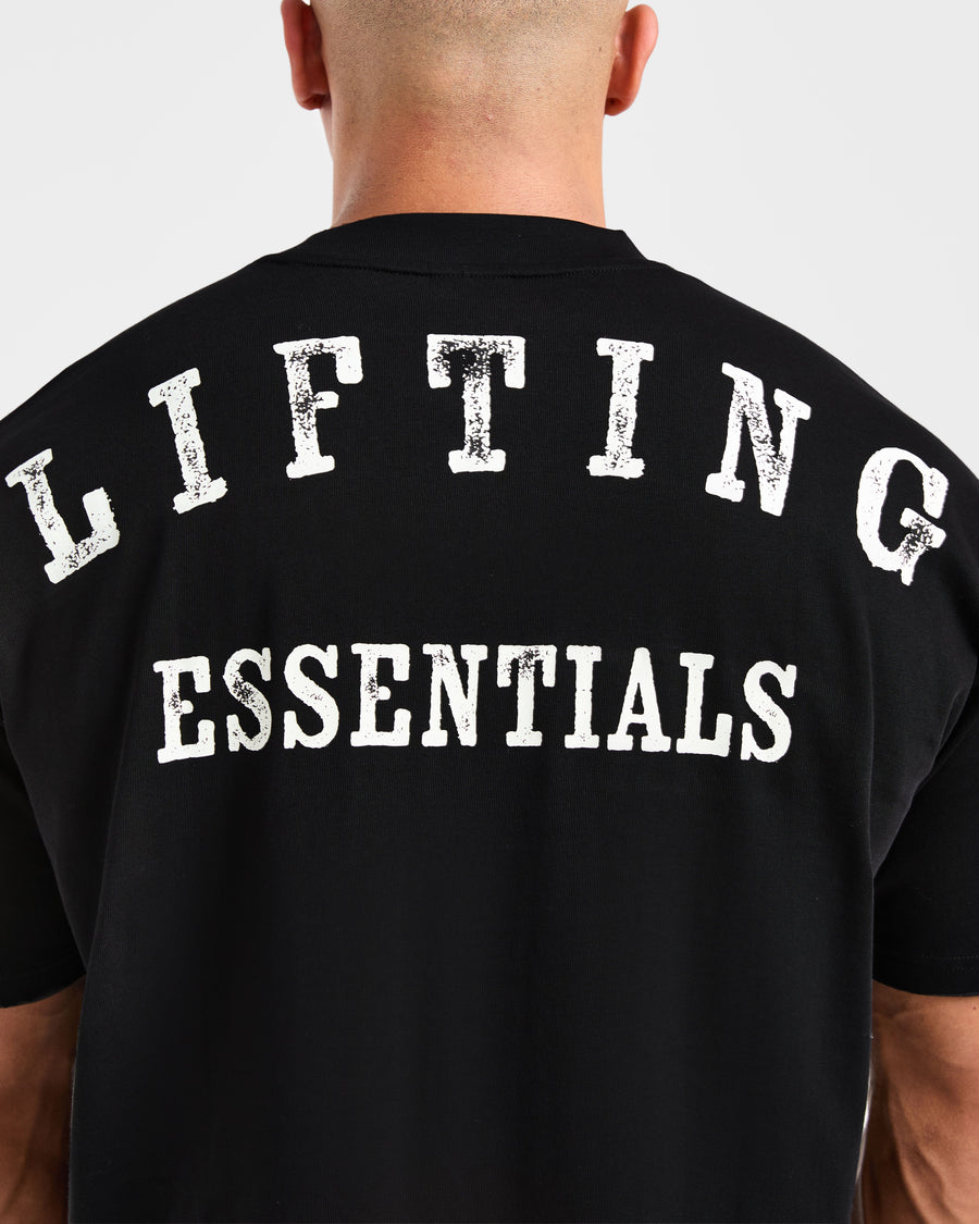Lifting Essentials Oversized T Shirt - Noir
