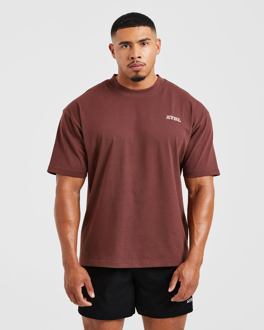 Global Oversized T Shirt - Burnt Rouge