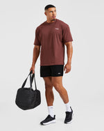 Global Oversized T Shirt - Burnt Rouge