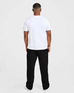 Essential Oversized Straight Leg Joggers - Noir