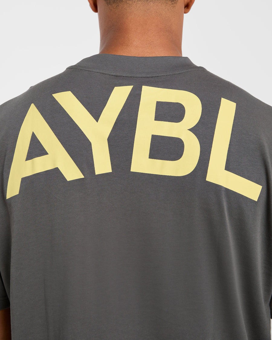 Essential Oversized T Shirt - Charcoal/Butter