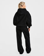 Varsity 2.0 Oversized Straight Leg Joggers - Noir
