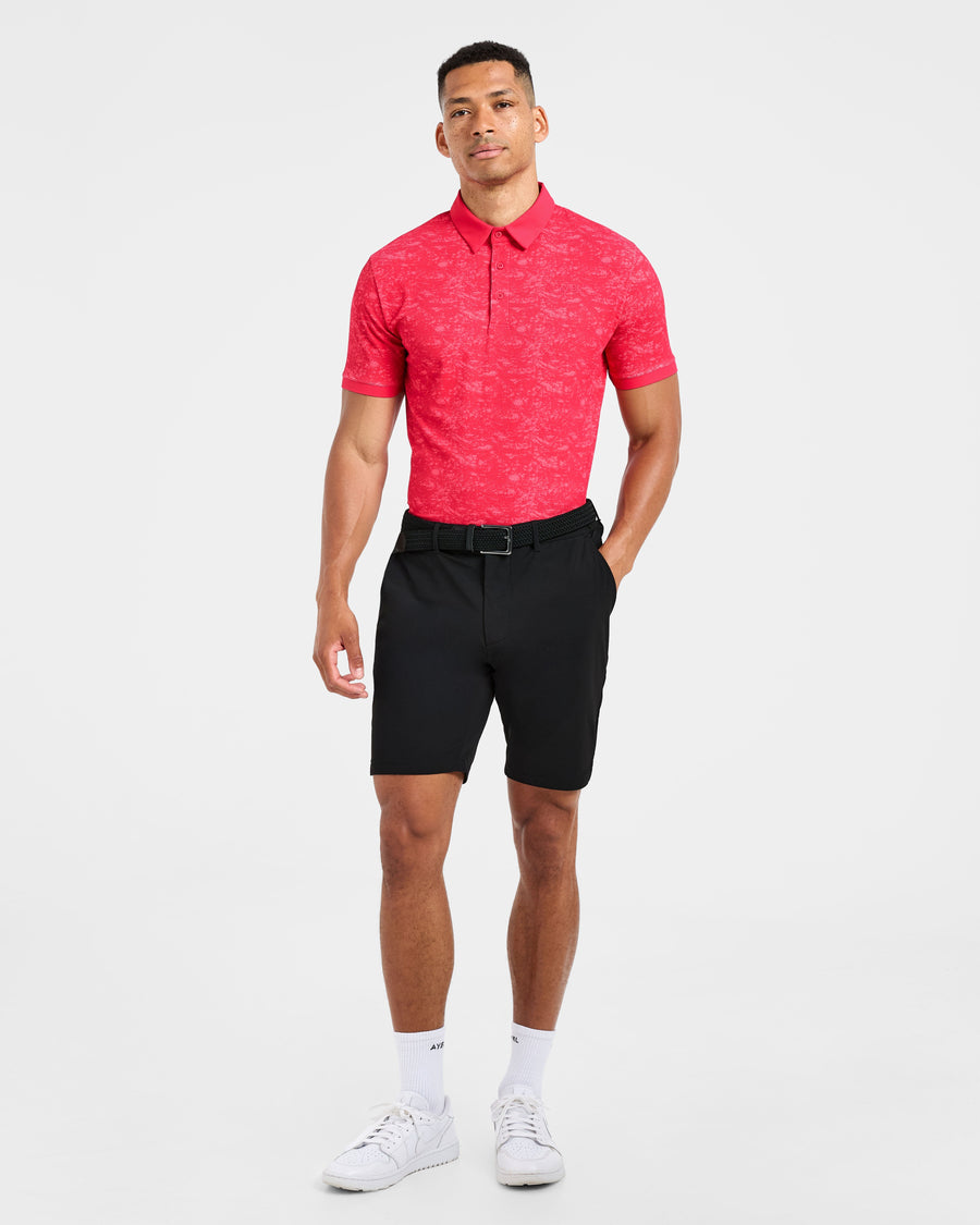 Precision Texture Polo - Summer Rouge