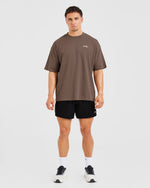Essential Oversized T Shirt - Marron