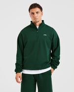 Rebound 1/4 Zip Pullover - Forest Vert