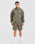 Rebound 1/4 Zip Pullover - Dusky Olive