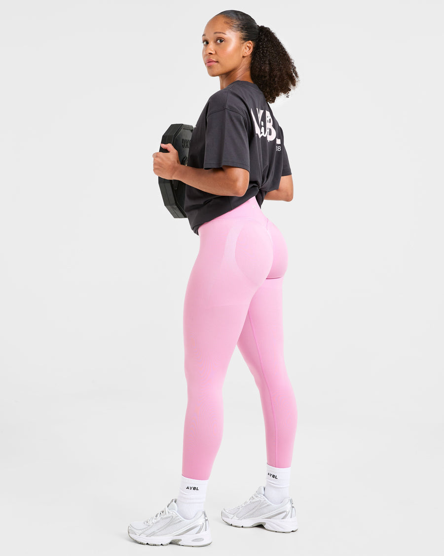 Lift Graphic Oversized T Shirt - Charcoal/Rose