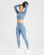 Staple Leggings - Slate Bleu