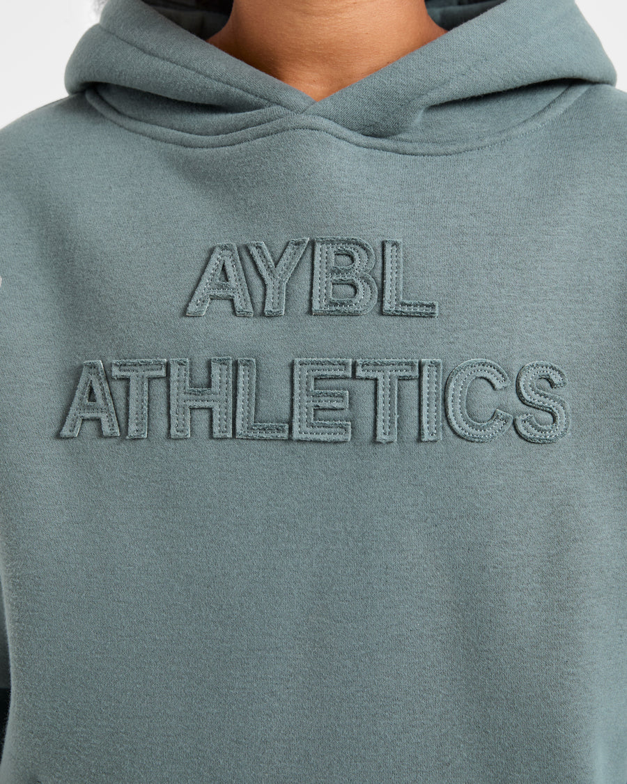 Athletics Applique Oversized Hoodie - Slate