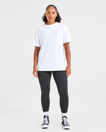 Lift Graphic Oversized T Shirt - Blanc