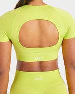Adapt Seamless Crop Top - Lime Vert