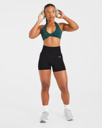 Essential Halterneck Sports Bra - Deep Vert