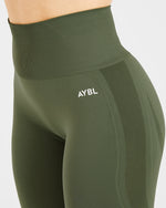 Empower Seamless Leggings - Khaki Vert