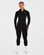 Essential Seamless Zip Jacket - Noir